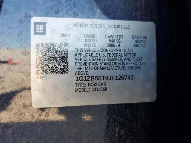 2018 Chevrolet Malibu Ls VIN: 1G1ZB5ST9JF126743 Lot: 60391764