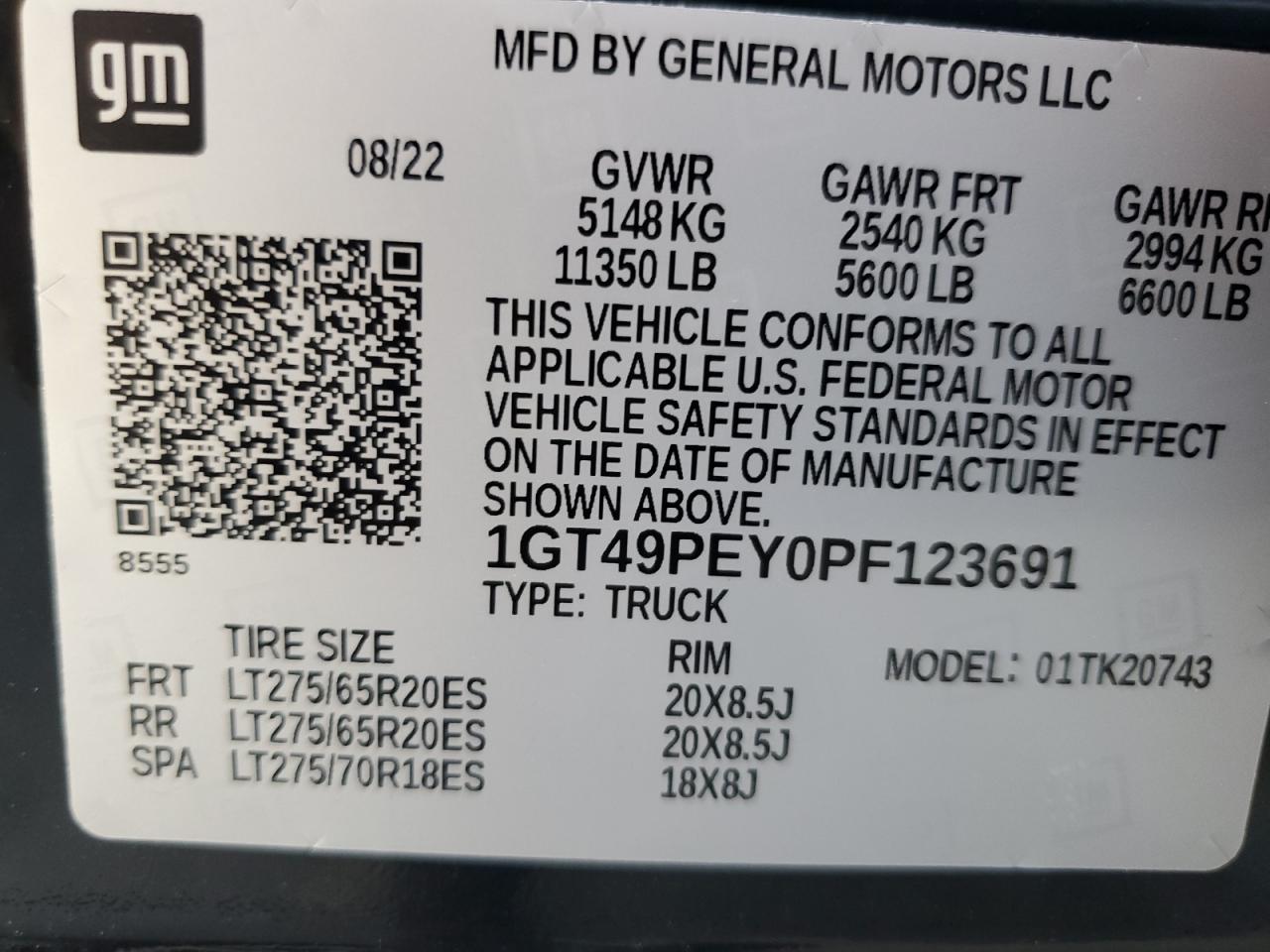 1GT49PEY0PF123691 2023 GMC Sierra K2500 At4