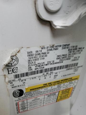 2019 Ford Expedition Max Platinum VIN: 1FMJK1MT1KEA84324 Lot: 58972434