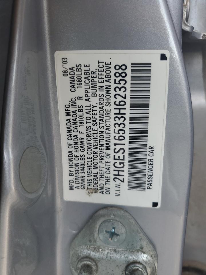 2HGES16533H623588 2003 Honda Civic Lx