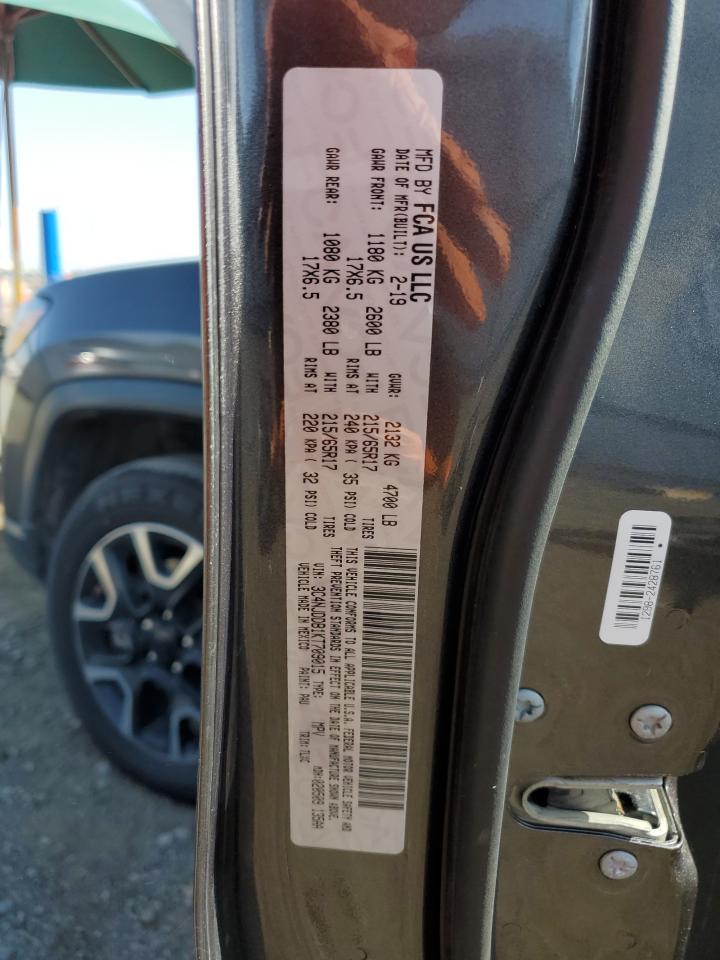 3C4NJDDB1KT709015 2019 Jeep Compass Trailhawk