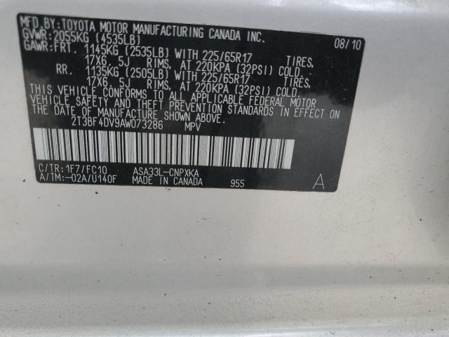 2010 Toyota Rav4 VIN: 2T3BF4DV9AW073286 Lot: 59424464