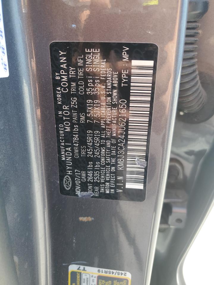 KM8J3CA24JU621650 2018 Hyundai Tucson Value