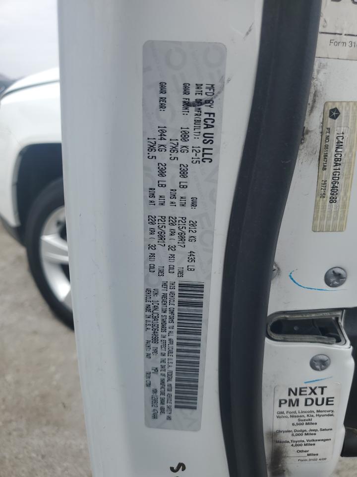 1C4NJCBA1GD640988 2016 Jeep Compass Sport