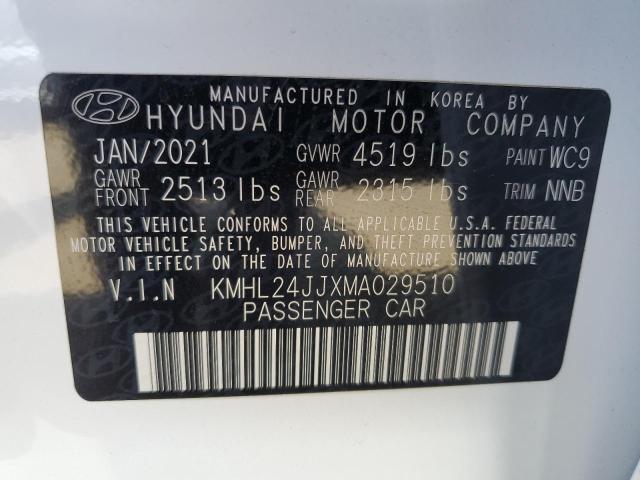 2021 HYUNDAI SONATA HYB - KMHL24JJXMA029510