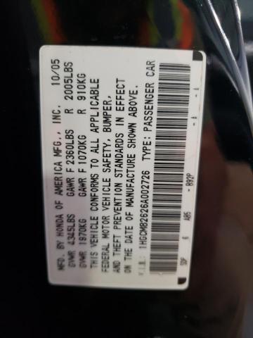 2006 Honda Accord Ex VIN: 1HGCM82626A002726 Lot: 58057644