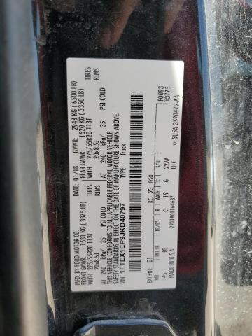 2018 FORD F150 SUPER - 1FTEX1EP9JKD40797