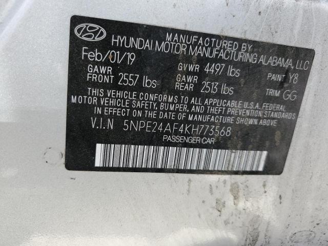 5NPE24AF4KH773568 2019 HYUNDAI SONATA - Image 12