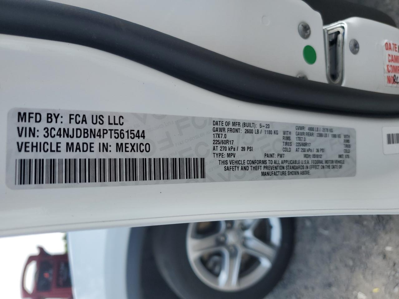 3C4NJDBN4PT561544 2023 Jeep Compass Latitude