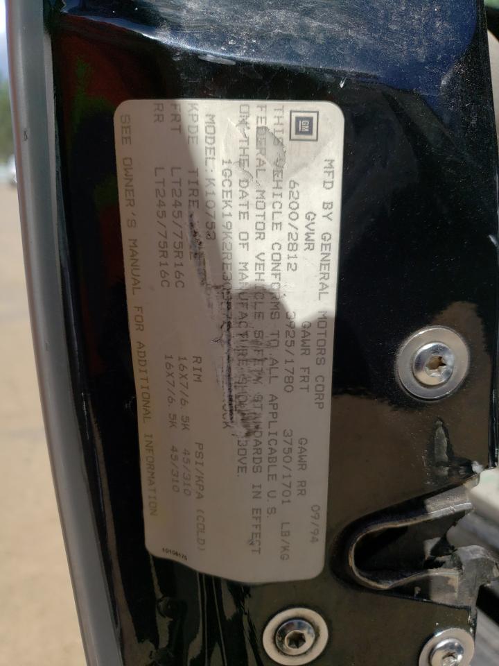 1GCEK19K2RE303372 1994 Chevrolet Gmt-400 K1500