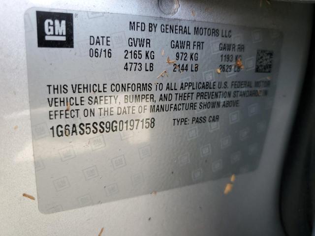 2016 Cadillac Cts Performance Collection VIN: 1G6AS5SS9G0197158 Lot: 59720614