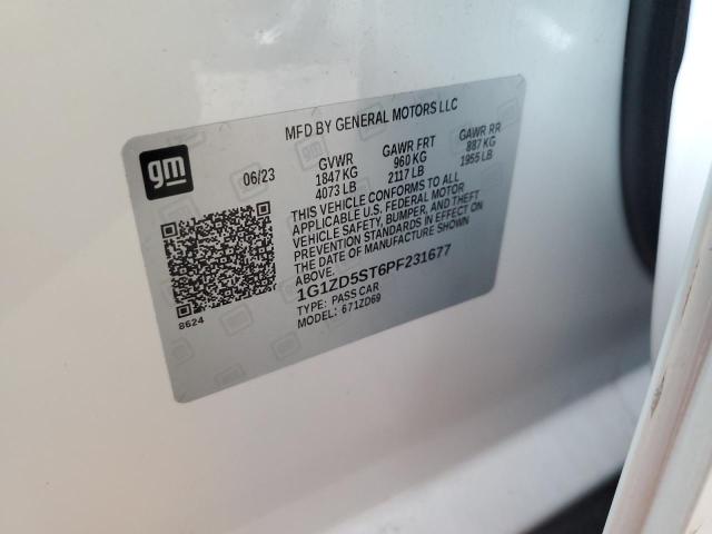 2023 Chevrolet Malibu Lt VIN: 1G1ZD5ST6PF231677 Lot: 61137214