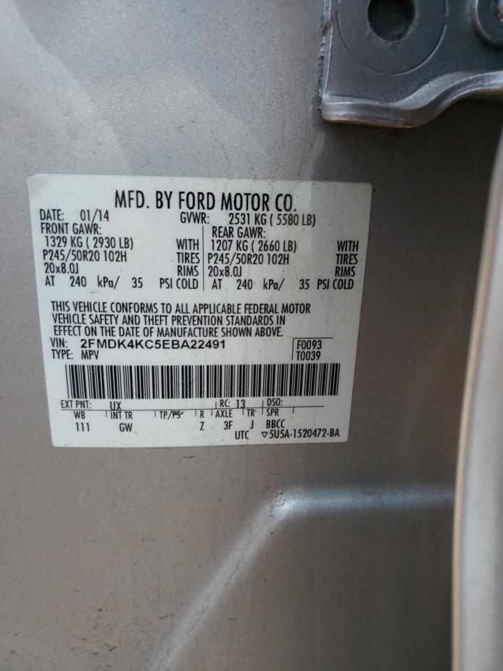 2FMDK4KC5EBA22491 2014 Ford Edge Limited