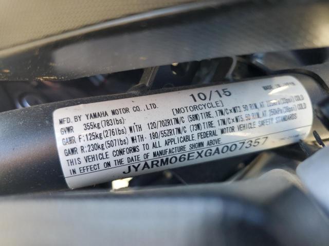 2016 YAMAHA FZ07 JYARM06EXGA007357