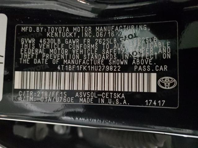 2017 TOYOTA CAMRY LE - 4T1BF1FK1HU279822