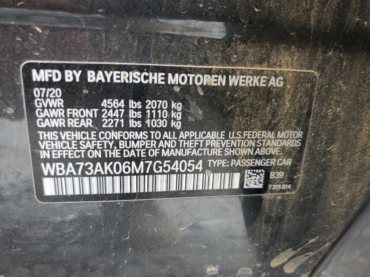 WBA73AK06M7G54054 2021 BMW 228Xi