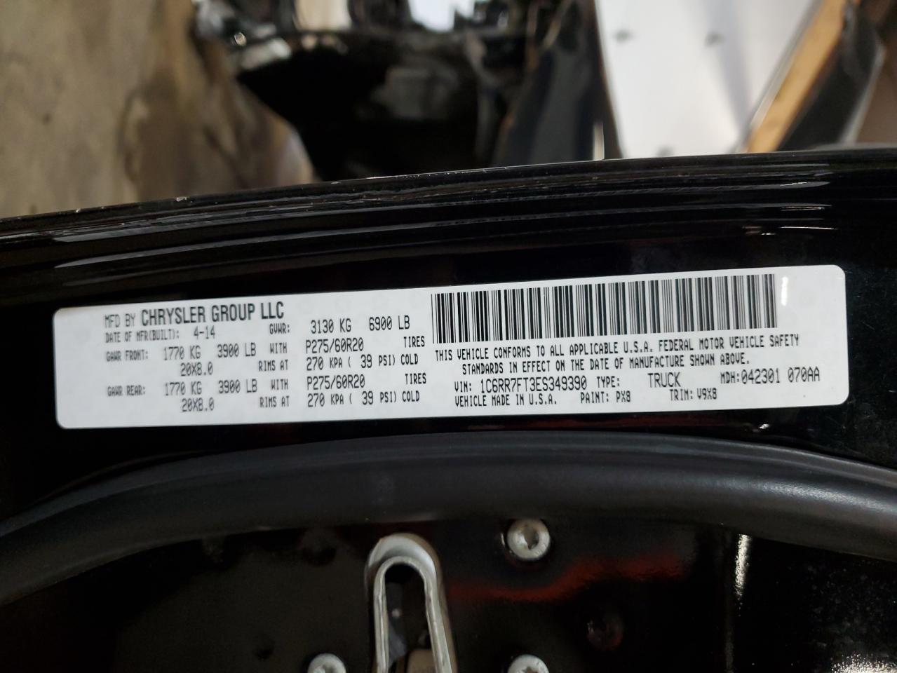 1C6RR7FT3ES349390 2014 Ram 1500 St