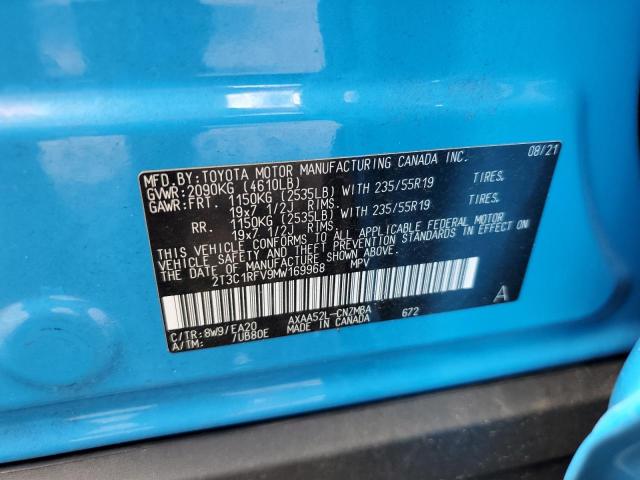 2021 Toyota Rav4 Xle Premium VIN: 2T3C1RFV9MW169968 Lot: 59421224