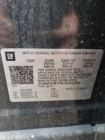 2020 CHEVROLET EQUINOX LT - 2GNAXJEV0L6241201