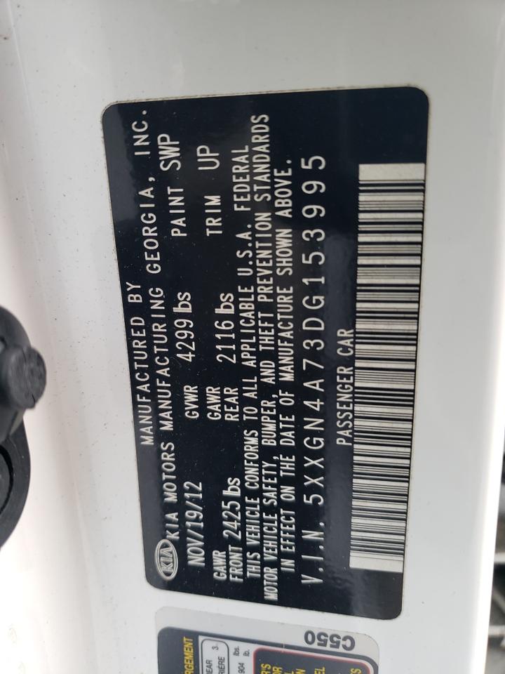 5XXGN4A73DG153995 2013 Kia Optima Ex