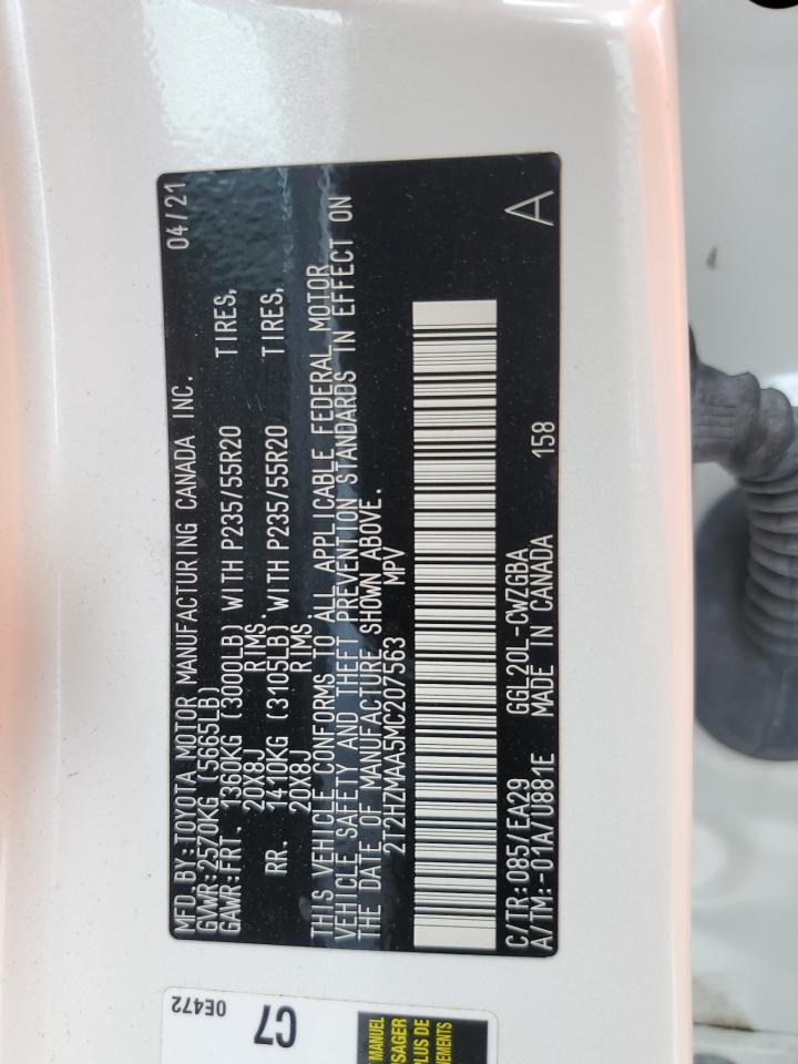 2T2HZMAA5MC207563 2021 Lexus Rx 350