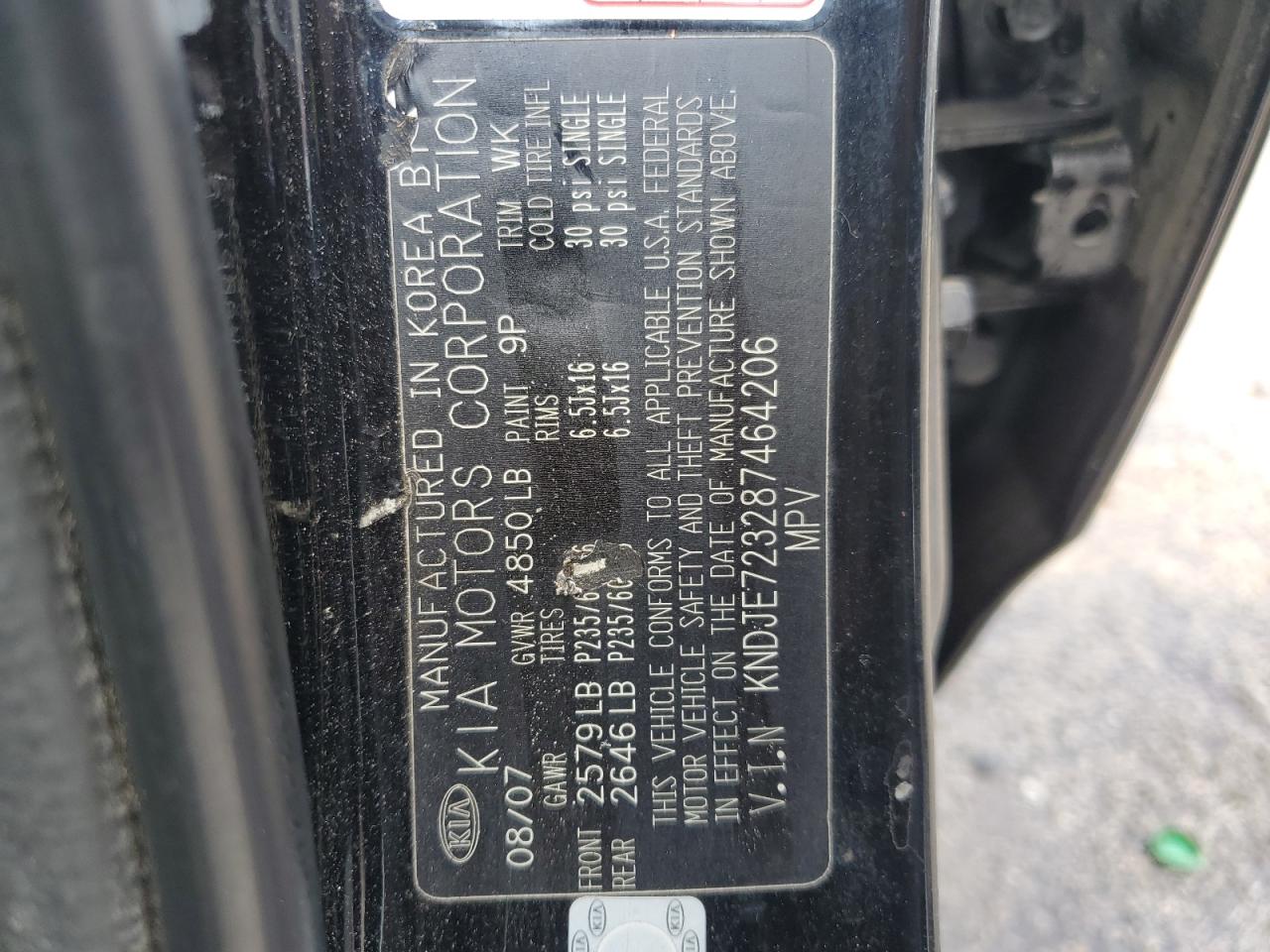 KNDJE723287464206 2008 Kia Sportage Ex