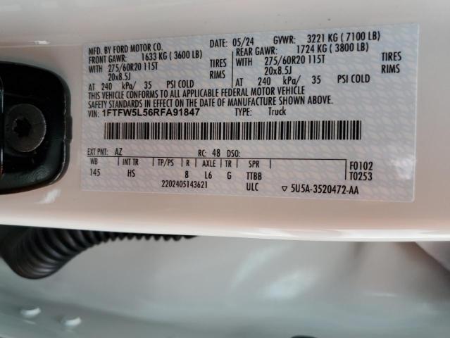 2024 FORD F150 LARIA 1FTFW5L56RFA91847