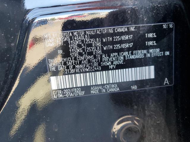 2017 Toyota Rav4 Le VIN: 2T3BFREVXHW552449 Lot: 60560164