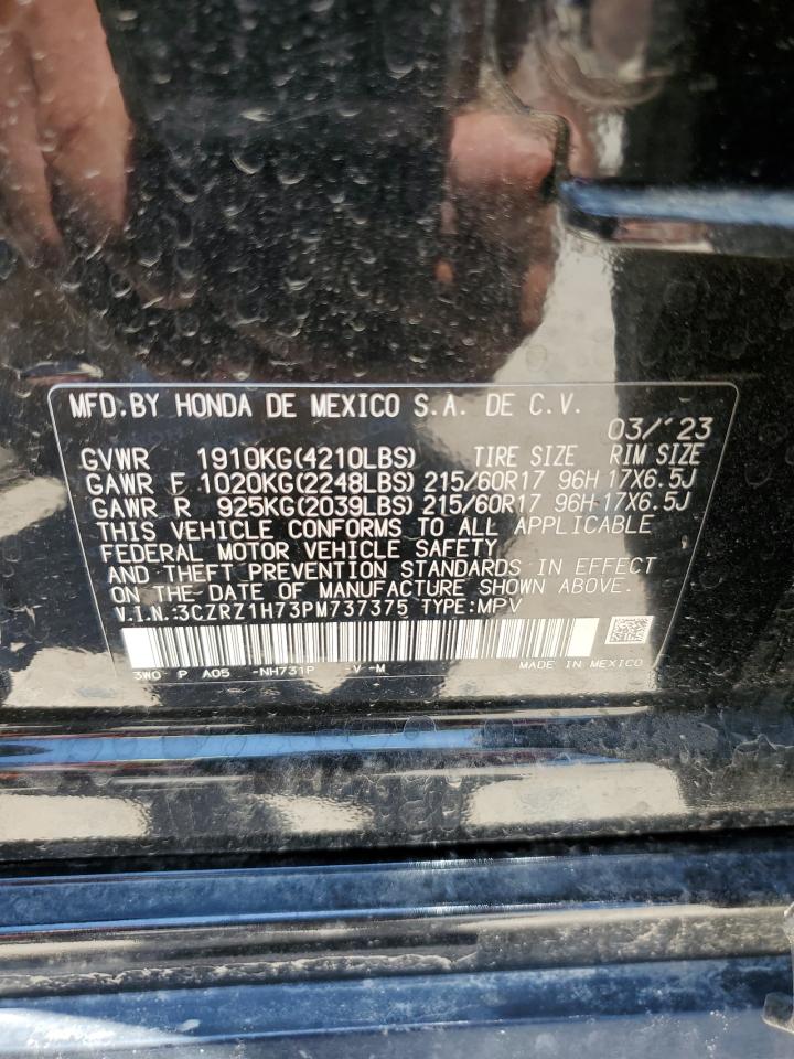 3CZRZ1H73PM737375 2023 Honda Hr-V Exl