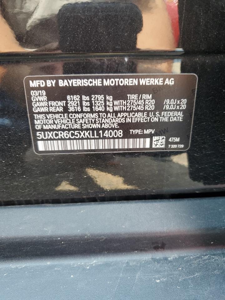 5UXCR6C5XKLL14008 2019 BMW X5 xDrive40I