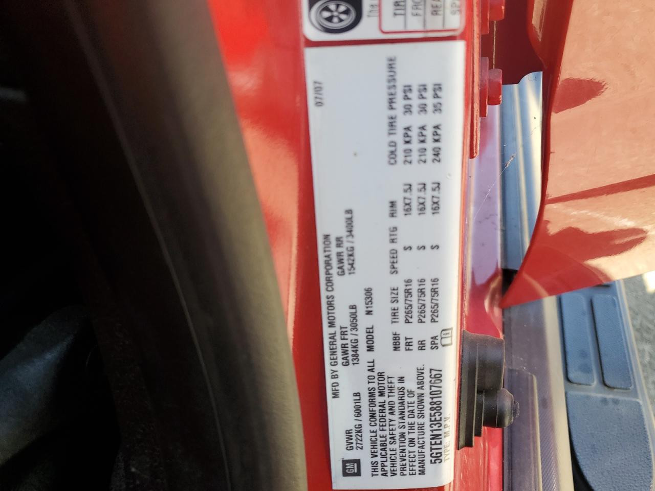 5GTEN13E588107667 2008 Hummer H3