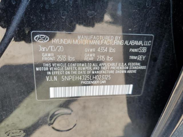 2020 Hyundai Sonata Limited VIN: 5NPEH4J25LH023125 Lot: 59826774
