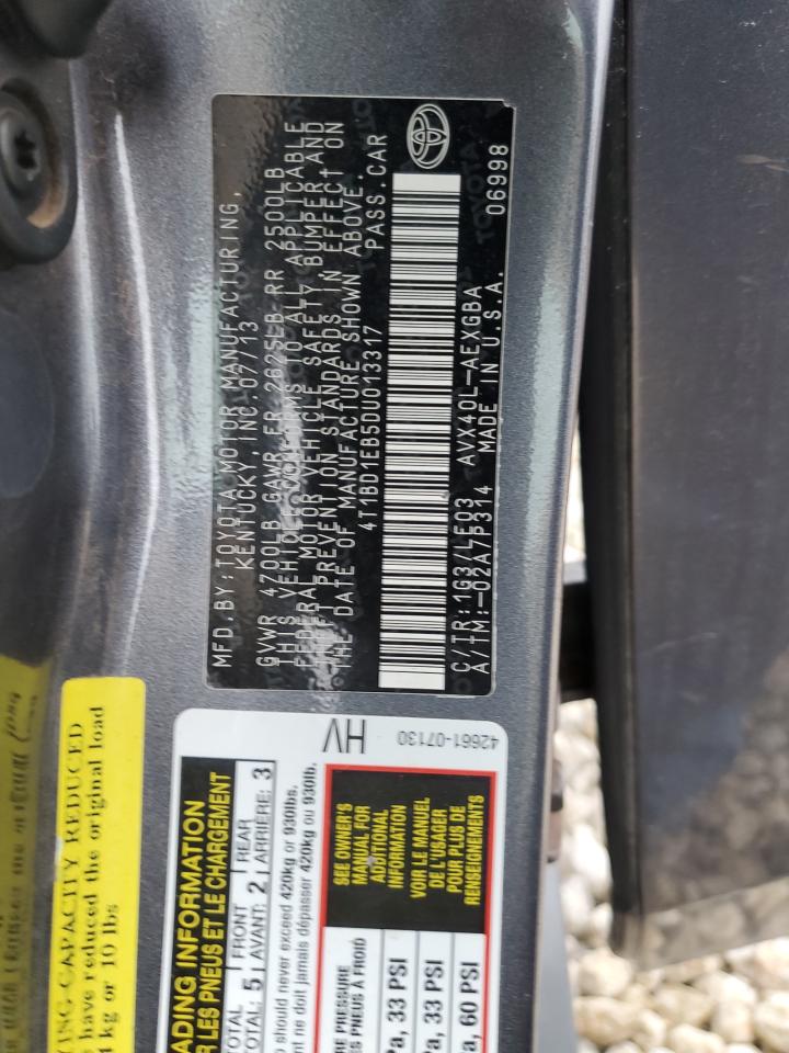 4T1BD1EB5DU013317 2013 Toyota Avalon Hybrid