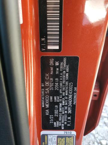 2022 Kia Forte Fe VIN: 3KPF24AD0NE430025 Lot: 57923954