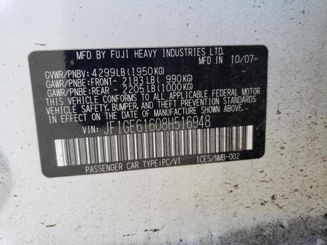 2008 Subaru Impreza 2.5I VIN: JF1GE61608H516948 Lot: 58578124