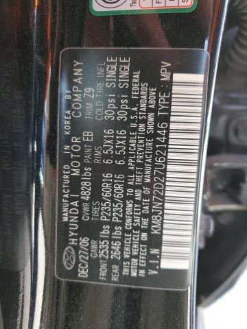 2007 Hyundai Tucson Se VIN: KM8JN72D27U621446 Lot: 59898994