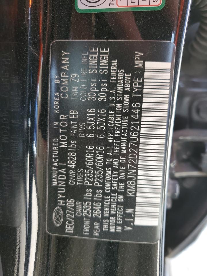 KM8JN72D27U621446 2007 Hyundai Tucson Se