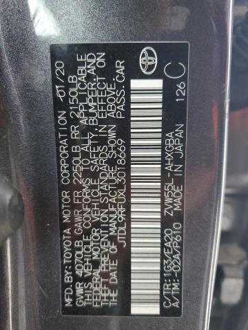 2020 Toyota Prius Le VIN: JTDL9RFUXL3018669 Lot: 57767384