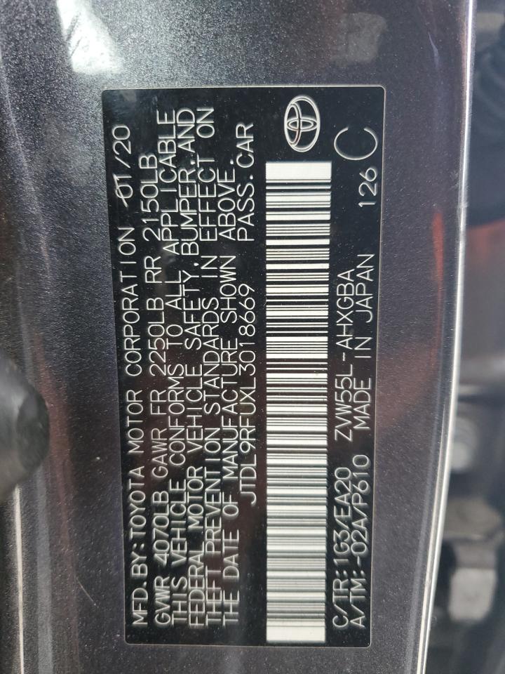 JTDL9RFUXL3018669 2020 Toyota Prius Le