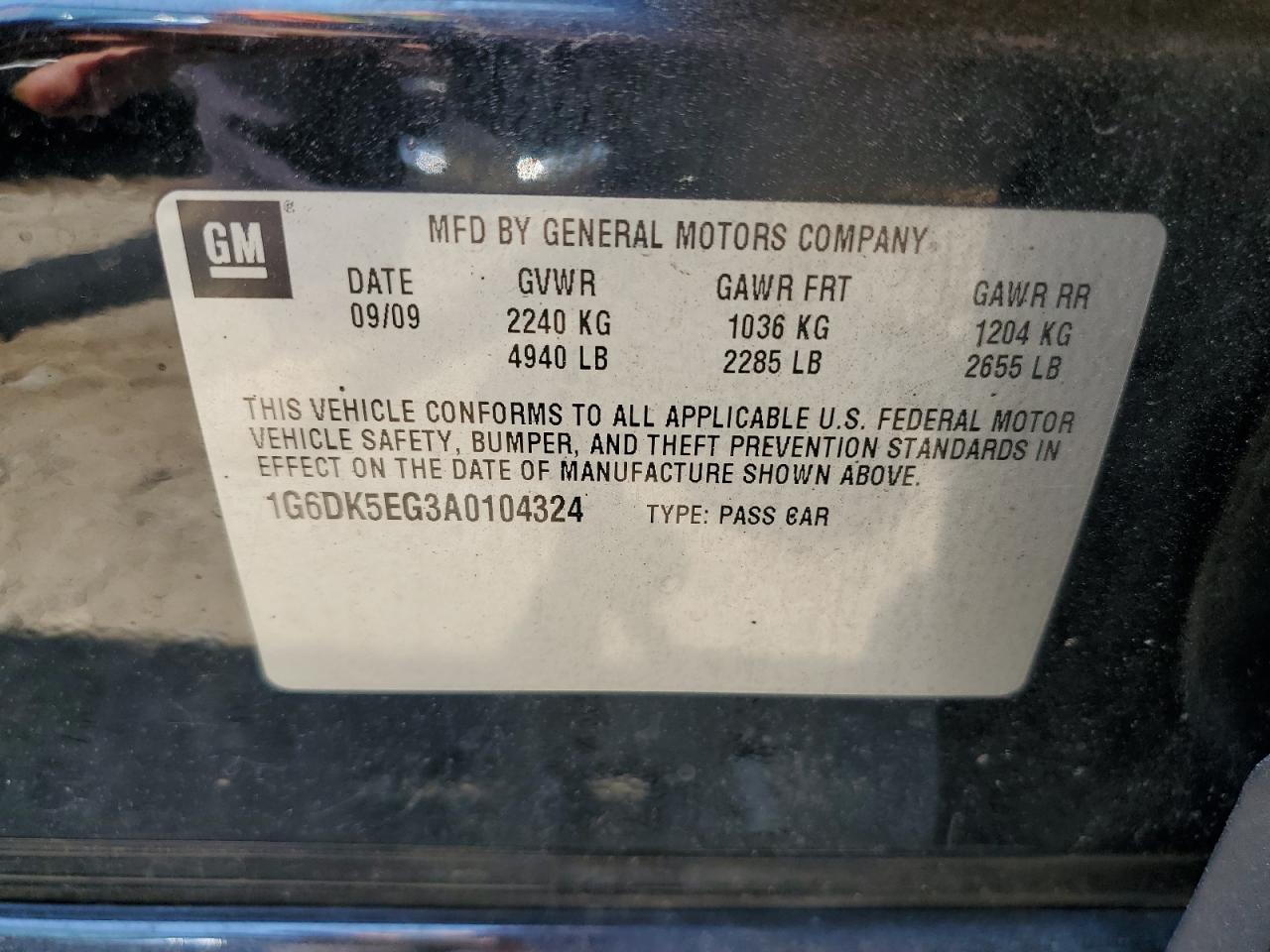 1G6DK5EG3A0104324 2010 Cadillac Cts Performance Collection