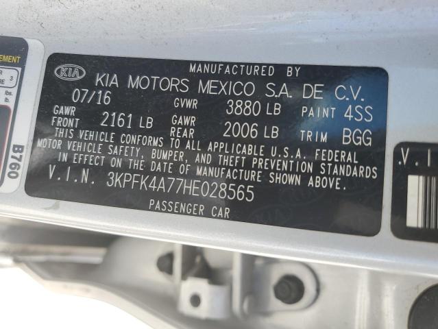 2017 Kia Forte Lx VIN: 3KPFK4A77HE028565 Lot: 60213174