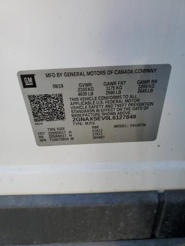 2020 Chevrolet Equinox Ls VIN: 2GNAXSEV0L6127849 Lot: 57974564