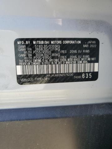 2022 MITSUBISHI OUTLANDER - JA4J4UA83NZ075230