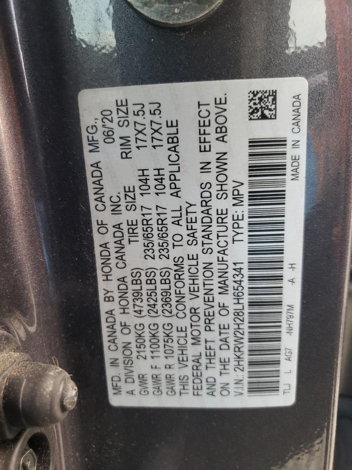 2HKRW2H28LH654341 2020 Honda Cr-V Lx