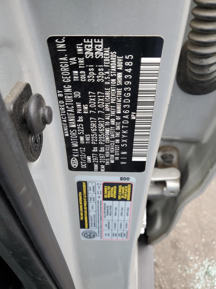 5XYKTDA63DG393485 2013 Kia Sorento Lx