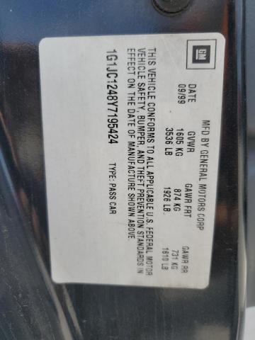 2000 Chevrolet Cavalier VIN: 1G1JC1248Y7195424 Lot: 58348464