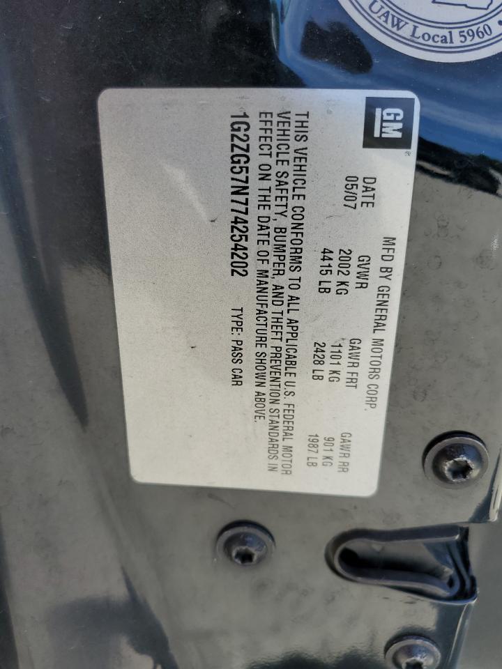 1G2ZG57N774254202 2007 Pontiac G6 Base