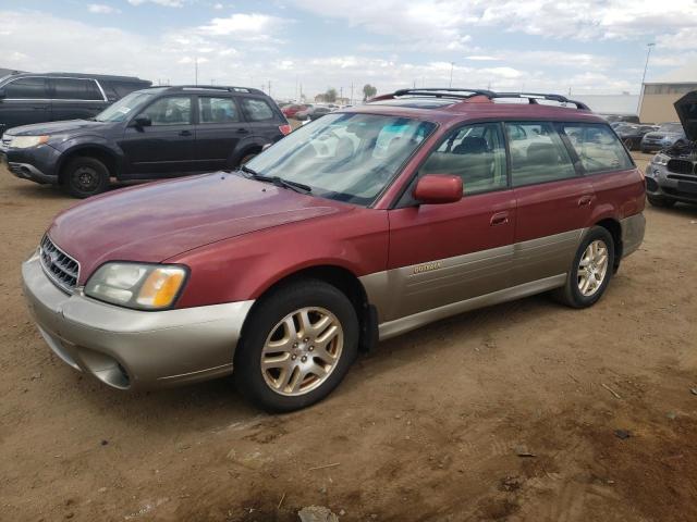 SUBARU LEGACY OUT 2003 maroon station gas 4S3BH686437631214 photo #1