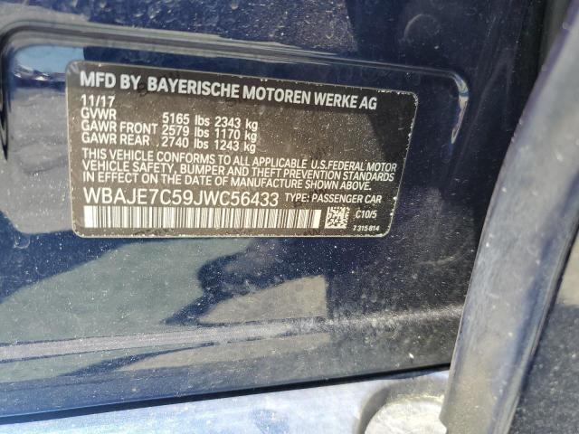 2018 BMW 540 Xi VIN: WBAJE7C59JWC56433 Lot: 60487494