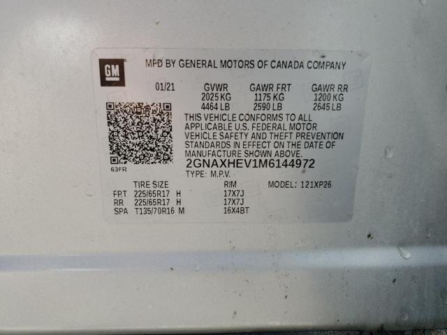 2021 CHEVROLET EQUINOX LS - 2GNAXHEV1M6144972